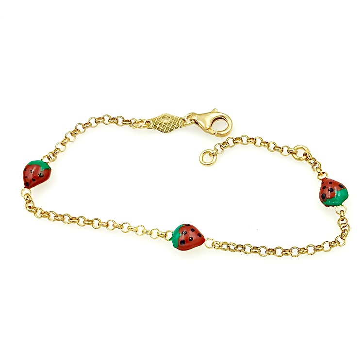 Παιδικό βραχιόλι από χρυσό 14 καρατίων με σμάλτο 