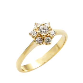 Δαχτυλίδι από χρυσό 18 Καρατίων με Ζιργκόν 