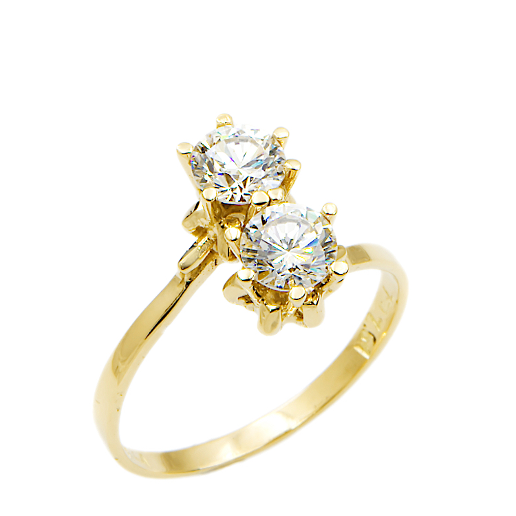 Δαχτυλίδι από χρυσό 18 Καρατίων με Ζιργκόν 