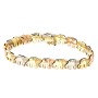 Βραχιόλι από λευκό, κίτρινο και ροζ χρυσό 14 καράτια