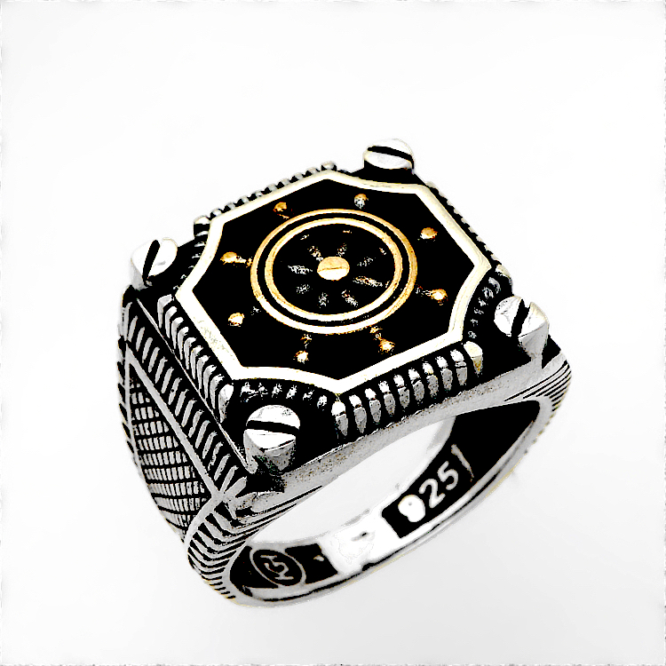 Δαχτυλίδι από ασήμι 925° με ναυτίκο Τιμόνι