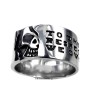 Ανδρικό ατσάλινο δαχτυλίδι με νεκροκεφαλή