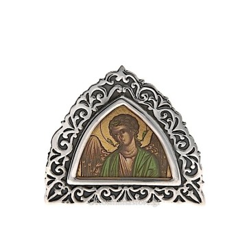 Εικόνα από Ασήμι 925° και Αγιογραφία με τον Αρχάγγελο Μιχαήλ