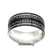 Δαχτυλίδι από μαυρισμένο Ατσάλι 316 με Μαίανδρο