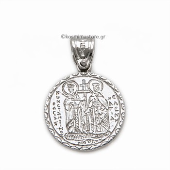 Παναγία από λευκό καί κίτρινο χρυσό 14 καρατίων