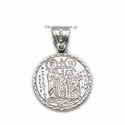 Παναγία από λευκό καί κίτρινο χρυσό 14 καρατίων