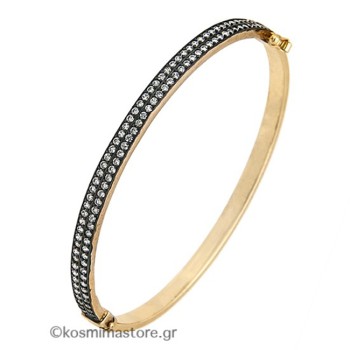 Ασημένιο επιχρυσωμένο Βραχιόλι με Ζιργκόν