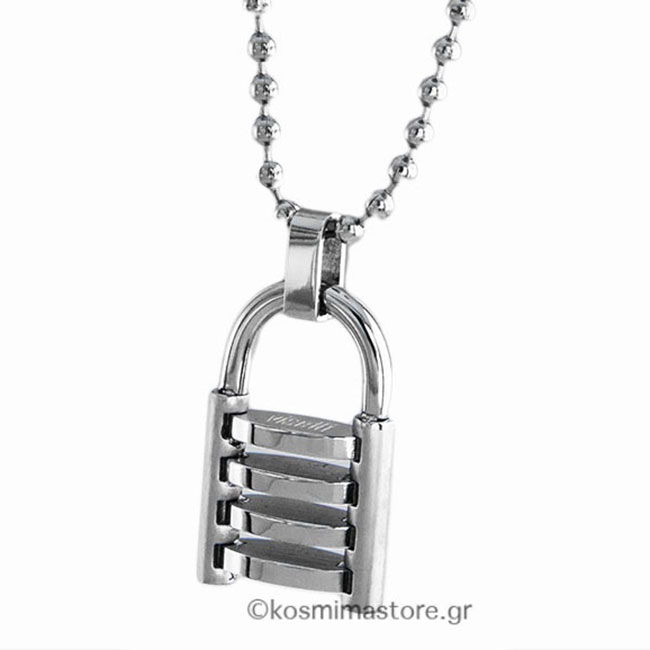 Μενταγιόν Λουκέτο απο Ανοξείδωτο Ατσάλι 