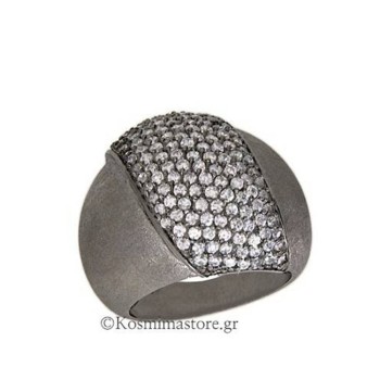 Δαχτυλίδι από ασήμι 925º με  ζιργκόν