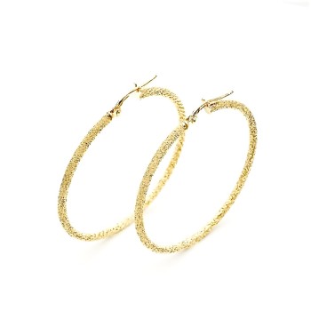 Μοντέρνο ζευγάρι μαρτιλέ κρίκων από Χρυσό 14 Καρατίων