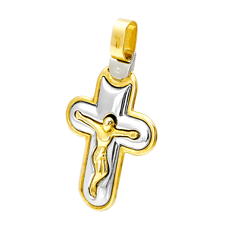 Σταυρός με τον Εσταυρωμένο απο Χρυσό 18 Καρατίων 