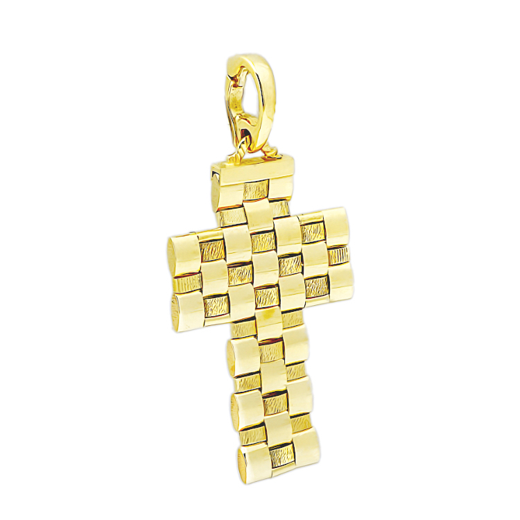 Μοντέρνος σπαστός Σταυρός από Χρυσό 14 Καρατίων