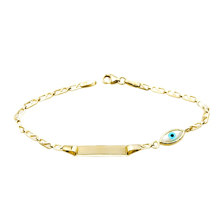 Unisex Ταυτότητα με ματάκι φτιαγμένη από Χρυσό 9 καρατίων 